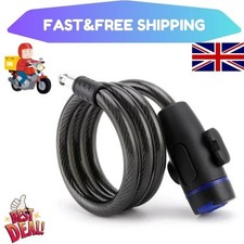 Bike Lock Heavy Duty Cable Anti Theft Bicycle 2 Key Security Chain Scooter Lock