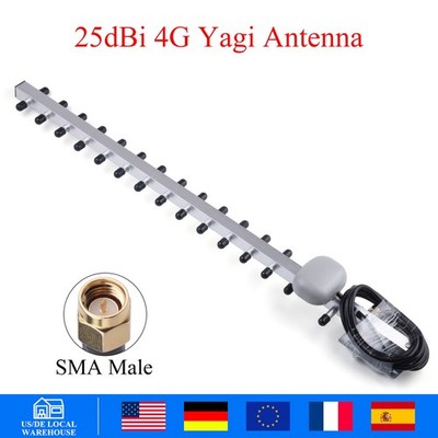 4G Yagi Antenna LTE 25dBi External Ommi Outdoor Wireless SMA Male Connector