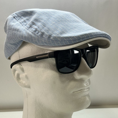 Cremieux Collection Hat Men's L/XL Newsboy Paperboy Driver Cap Light Blue