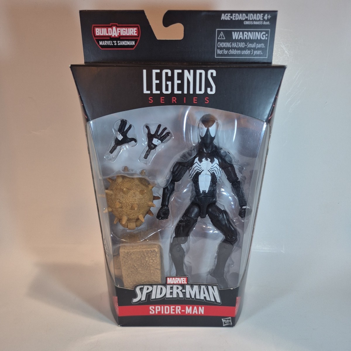 Marvel Legends Black Suit Spiderman Sandman BAF | eBay