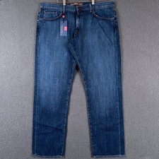 AGAVE DENIM Mens Gringo Classic Straight Jeans 42x34.5 Dark Wash Made in USA