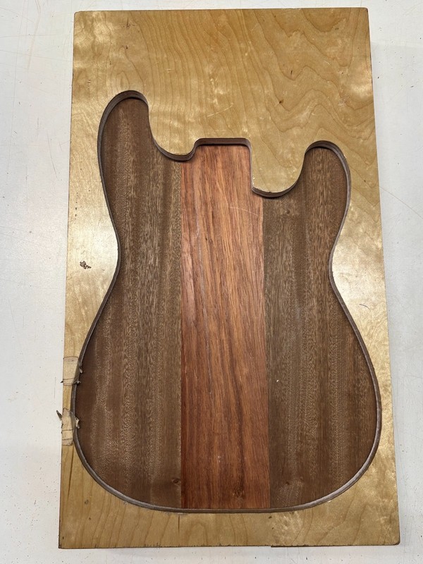 Sapele + Padauk Guitar Body Blank 21" x 14" x 1-3/4" (3-Pcs Glued) Tonewood #78