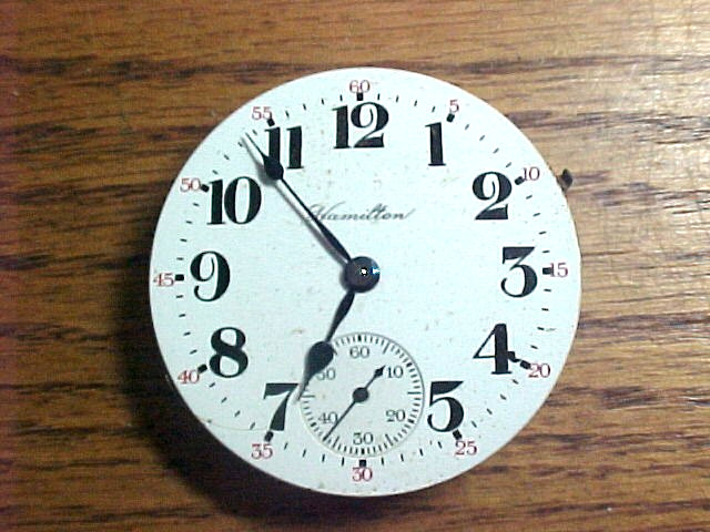 Hamilton 18S 17J Grade 924 Open Face Lever Set Nickel Movement
