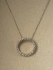 Vintage RSE Ross Simons Eternity Circle Ring Sterling Silver 925 Necklace