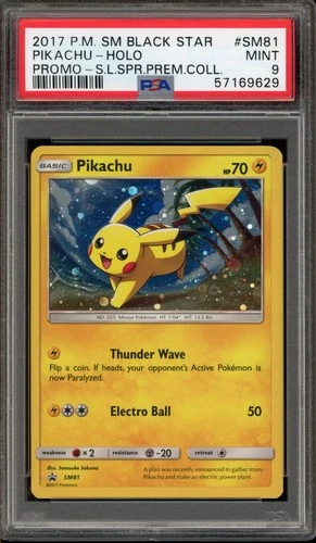 Pokemon Pikachu Shining Legends Super Premium Coll. Holo Promo SM81 PSA 9
