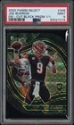 2020 PANINI SELECT JOE BURROW BLACK FIELD LEVEL DIE CUT 1/1 PSA 9