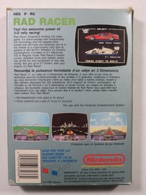 RAD RACER NINTENDO NES PAL-B FAH (COMPLETE WITH 3-D GLASSES - GOOD CONDITION)