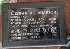CANON AC ADAPTER Model  AD-1 Output : 4.5V 300mA 120V
