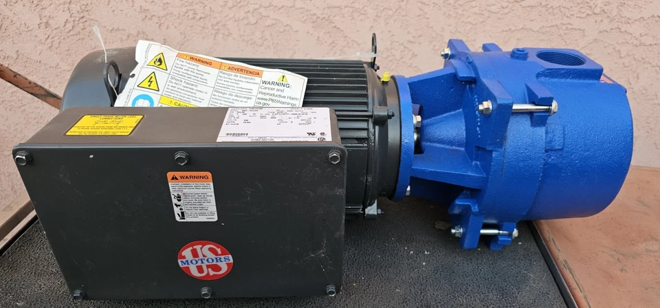 AMT 2" CAST IRON SELF-PRIMING CENTRIFUGAL PUMP W/ MOTOR, LABEL TAG, ( NO PLATE). - Image 2 of 4