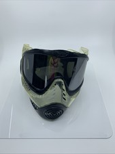 JT Proteus Paintball Mask Clear/White Frame Black Visor Pre Owned