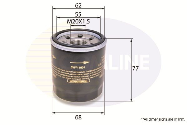Oil Filter Fits Dacia Lodgy Hyundai Infiniti Kia Nissan Renault COMLINE CHY11001