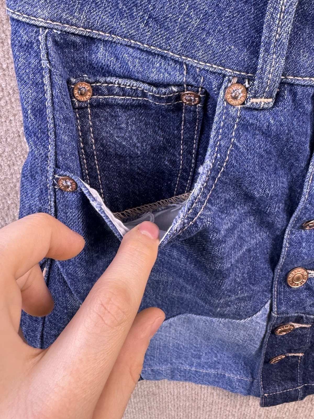 American Eagle NWT Denim Patchwork Mini-Skirt Hig… - image 4