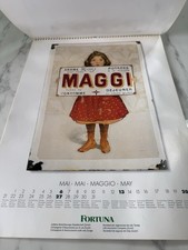 Ancien Calendrier Publicitaire Fortuna 1989 Maggi Plaque Emaillee Deco Cuisine