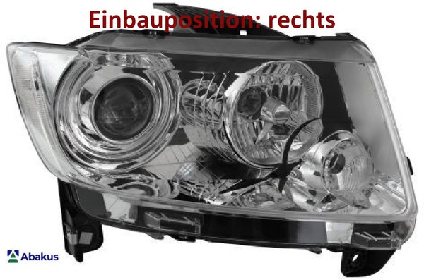 Abakus 433-1115RMLD-EM Hauptscheinwerfer Rechts Scheinwerfer FüR Jeep-image
