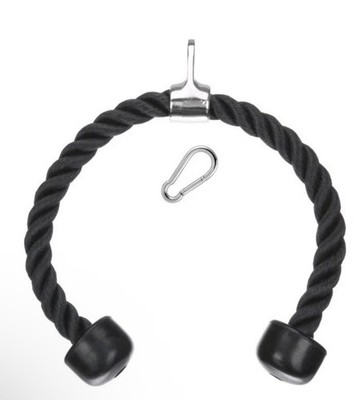 Heavy Duty Tricep Rope Cable Attachment for Home Gym Pull Down with Carabiner