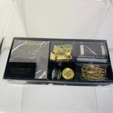 MIXIT MODERNIZE Gold Marble Stationary Set Sticky Notes Fancy Office J. C. Penny