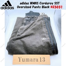 adidas WMNS Corduroy SST Oversized Pants Black KE5031 Japan Size