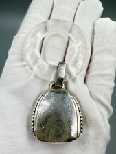 Vintage Antique Webster Sterling Silver Baby Rattle Bell With White Ring