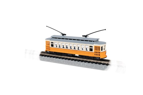 Trains - Brill Trolley - Orange, Cream & Gray - N Scale