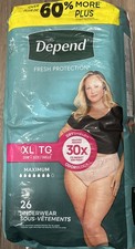 Depend Fresh Protection Women's Underwear Extra Large 26 Count New.   S