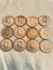 1966 Kennedy Half Dollar 40% Silver Coins Lot Of 12