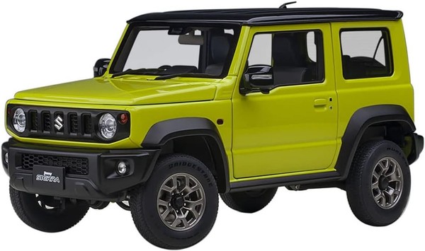 Autoart 1/18 Suzuki Jimny Sierra JB74 Gelb Schwarz-Dach Diecast Modellauto 78506-image