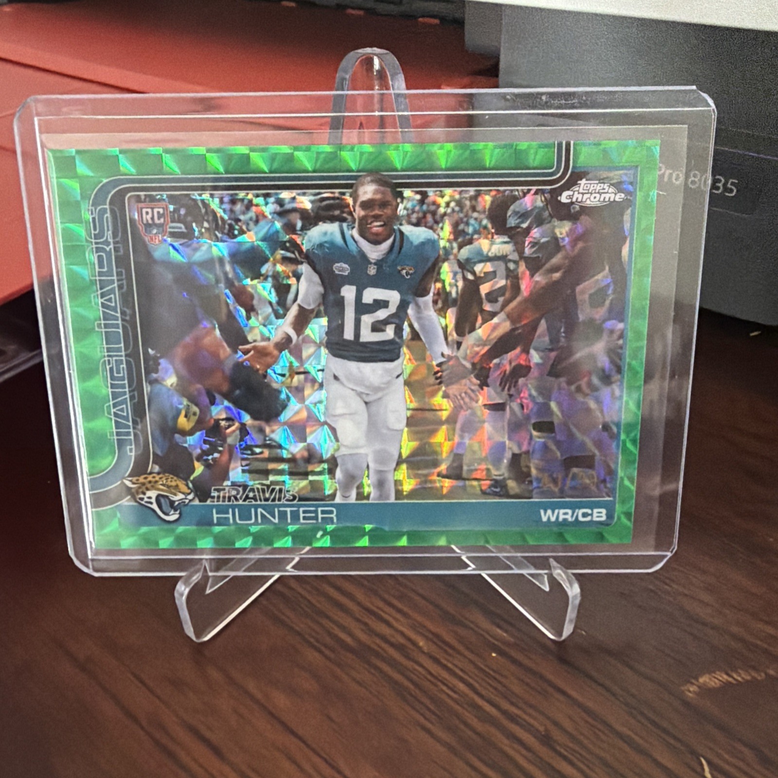 2025 Topps Chrome Travis Hunter Rookie Variation RC Green Geometric SP #/99