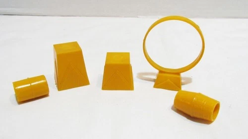 MARX 1950's SUPER CIRCUS PLAYSET ACCESSORIES HARD PLASTIC BARRELS PLATFORMS HOOP