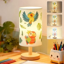 Kids Table Lamp, Boys for Bedroom Bedside, 3-Color Modes LED Nightstand Night...