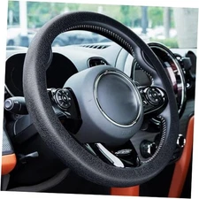 Spurtar Car Steering Wheel Cover for Women Men Car Accessories, Silicone Black