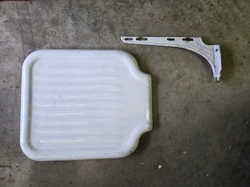 Antique Cast Iron Standard Sink Drainboard Attachment And Bracket See Details