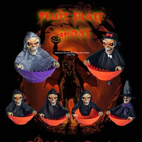 Halloween Ghost Glow fruit plate with music prop