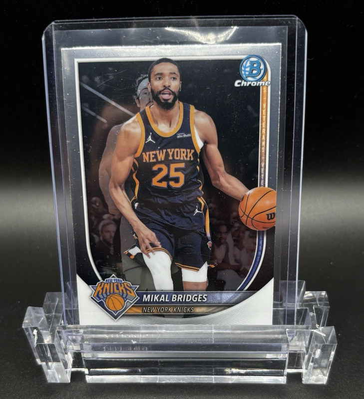 2026 NBA Champion Topps Bowman Chrome Mikal Bridges New York Knicks #BCV-152