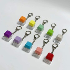 LED Keyboard Key Chain Toy Stress Relief DIY Button Finger Keyboard Caps Toy Sma