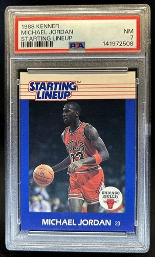 1988 Kenner Starting Lineup Cards Michael Jordan #3538108010 Bulls PSA 7