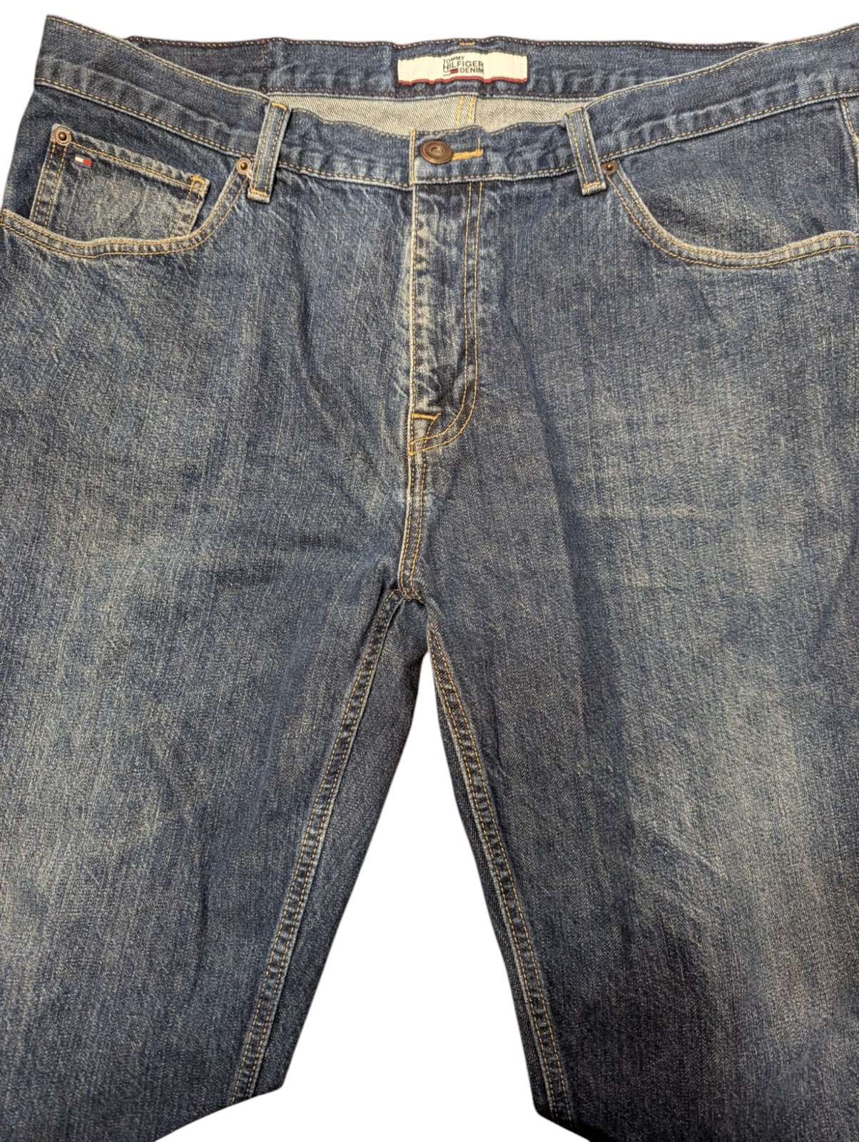 Y2K Tommy Hilfiger Straight Leg Mens Jeans 36x30 Preppy Style