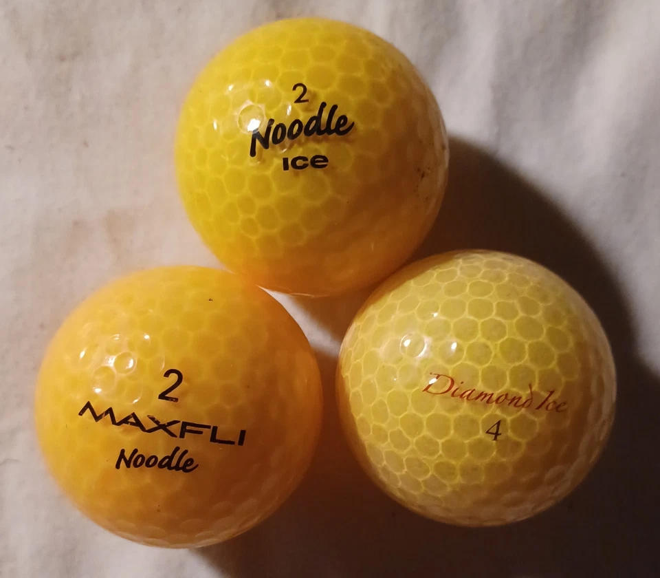 Noodle Ice, Diamond Ice, Maxfli Noodle, Yellow   Collectable Golf Balls 3ct. - Image 2 of 3