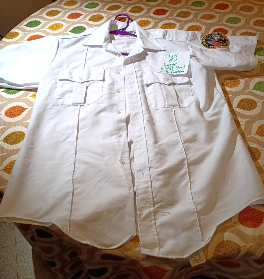 Camisa grande blanca para hombre PARAGON PLUS ELBECO Connecticut Dept. de correcciones Foto 4 de 4