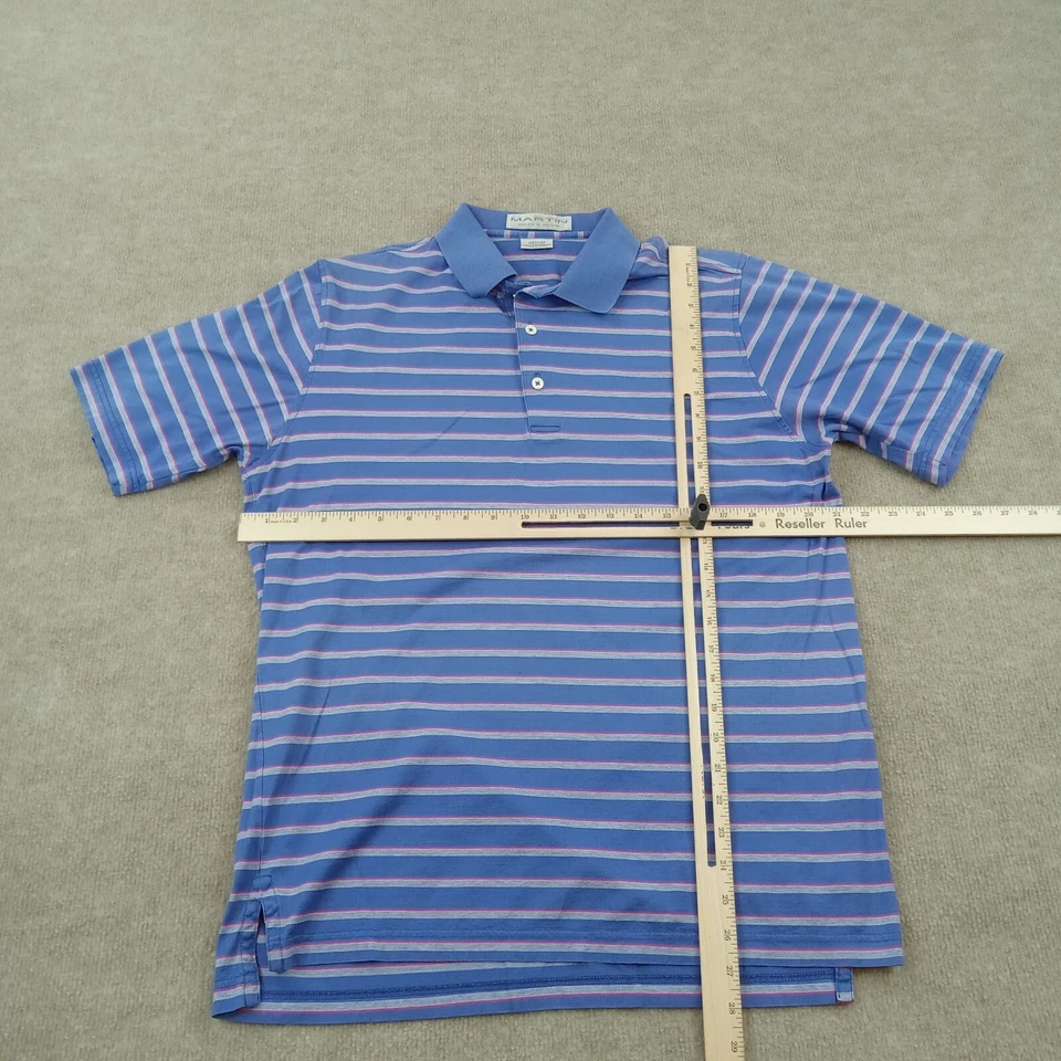 Camisa Polo Martin Para Hombre Mediana Púrpura Rosa Manga Corta Logo Golf Informal Foto 2 de 4