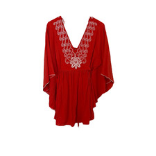 Gianni Bini Orange Boho Dress LARGE Gianni Bini orange and white mini dress