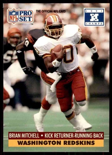 1992 Pro Set ***NFC CHAMPS*** #848 Brian Mitchell RARE Washington Redskins KR PR