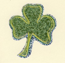 10 Foil Sparkle Shamrock Shaped Stickers - Party Favors - St. Patrick's Day
