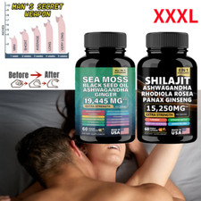 Sea Moss  Shilajit Black Seed Oil, Turmeric, Ashwagandha, Ginger, Vitamin D 