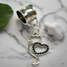 Silver Cat Shape Scarf Ring Holder Brooch Pin Buckle Accessory Costume Jewellery