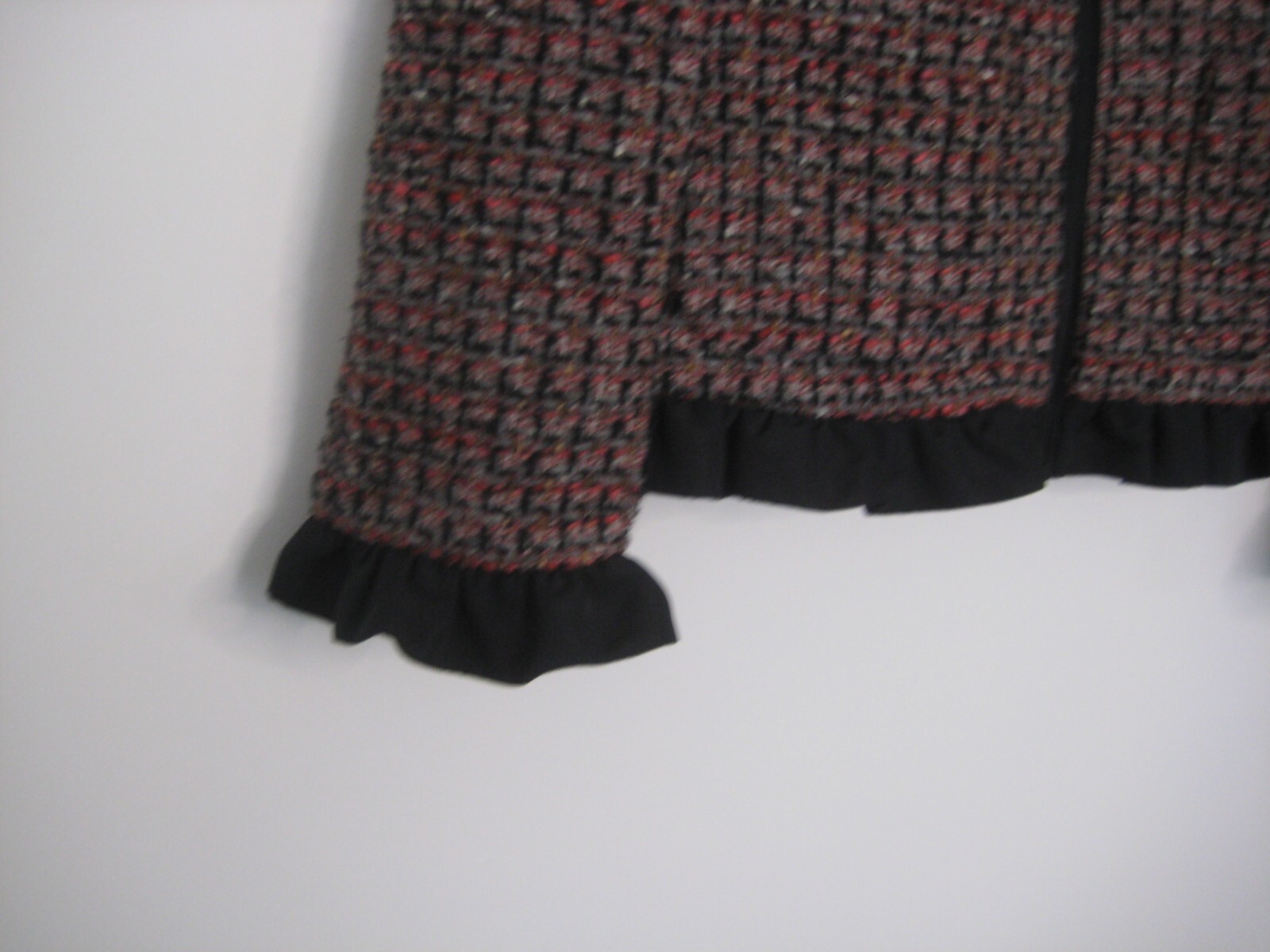 Red Valentino woollen mix frilled jacket size 46 image 3