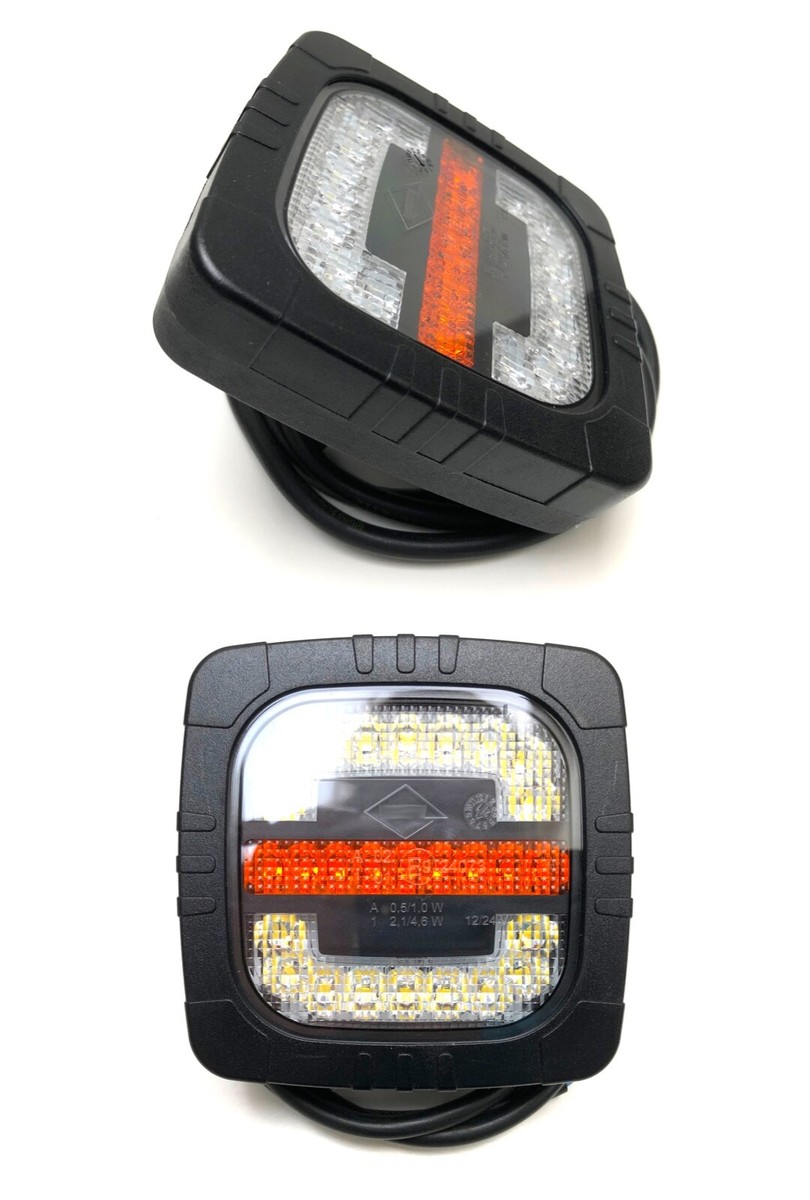 2x LED Positionsleuchte Mit Blinker E9 – Für LKW, Anhänger, Traktor & Bagger – Von Melbox, Inkl. EAN