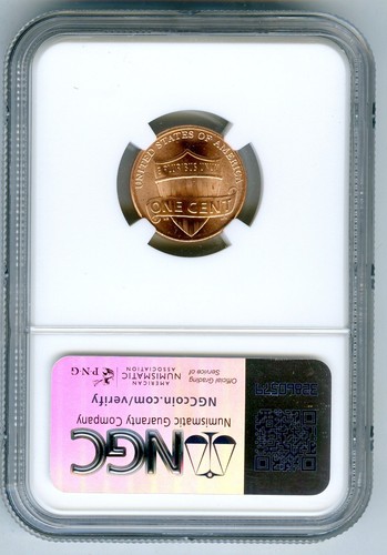 2023 EXTRA ' V ' LINCOLN ERROR CENT SHIELD PENNY NGC MS64 RD SPECIAL VDB V LABEL - Picture 3 of 3