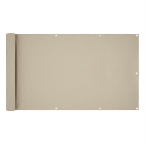 PVC Balcon Brise-Vue Opaque Habillage pour Balcon 90 X 600 CM Crème - Photo 1/4