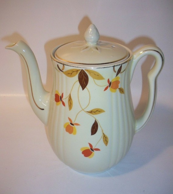 Vintage Hall's Superior Jewel Tea Autumn Leaf Mary Dunbar Coffee/Tea Pot Server eBay