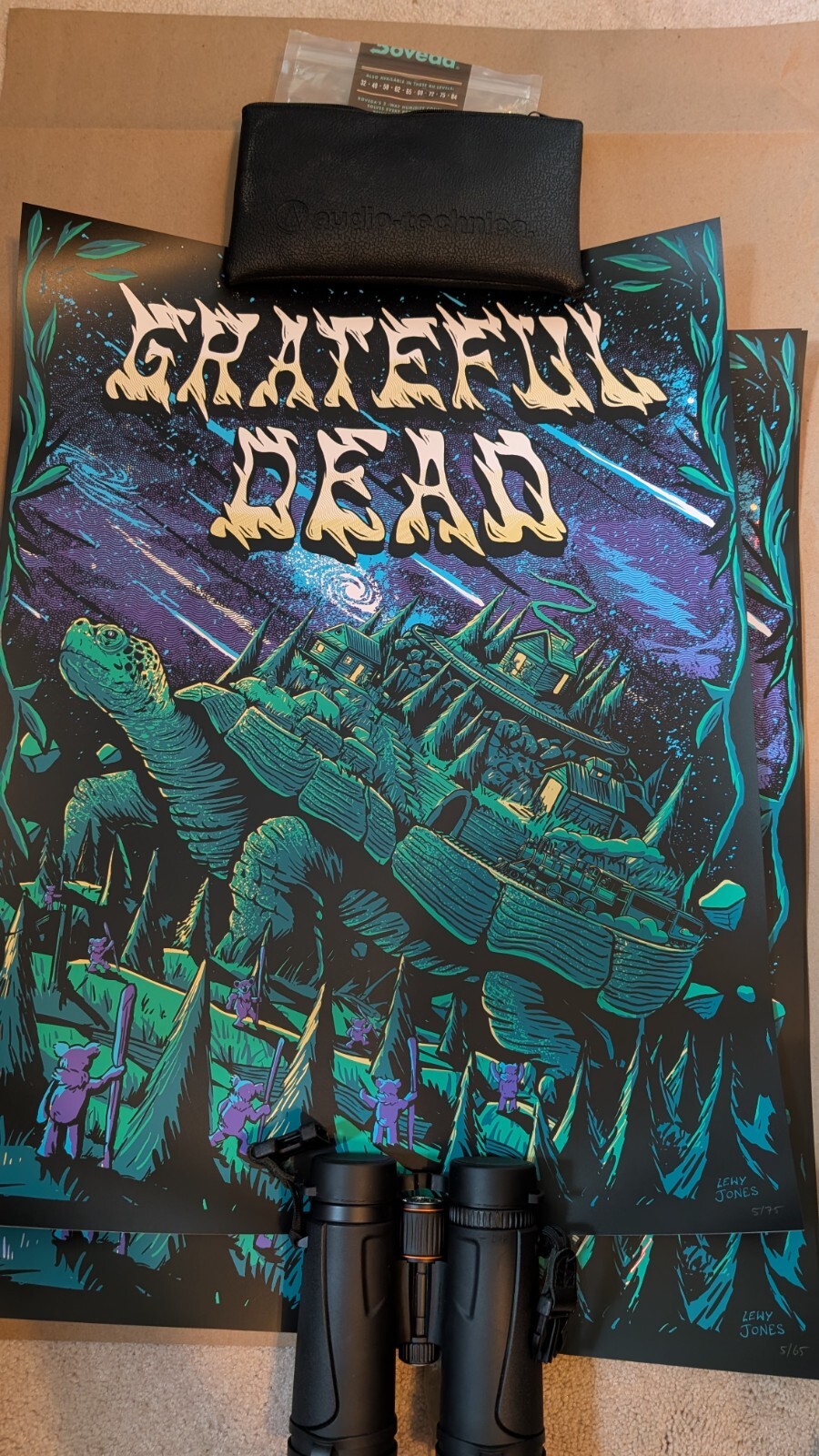Grateful Dead Lewy Jones poster 5/75 bottleneck Gallery edition